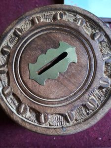 Wooden Money Bank With Keys  To Open