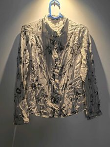 Patterned Button-Down Shirt