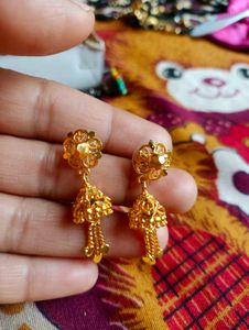 Beautiful Gold Plated Jhumkas Style