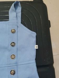 Cute Blue Button Romper