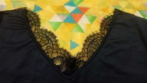 2 Combo 🖤Black Lace Top &amp;🧡 Regular Wear Tops