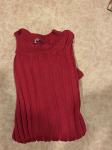 Red Knit Turtleneck