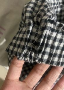 Gingham pinterest black and white skirt