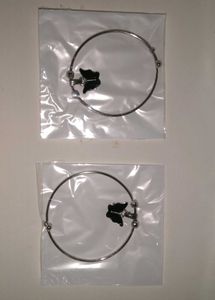 Butterfly Charm Bangle Bracelets (Set of 2)