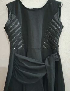 Elegant Black Fit And Flare Dress