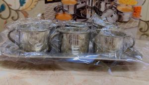 Steel Tea Set with Tray