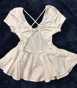Cute White Peplum Top