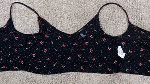 Black 🖤 With🍒 Printed Very Stylish Shein Top