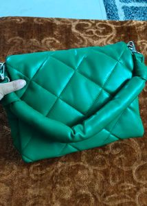 Green Quilted Handbag