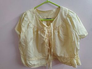 yellow strap crop top