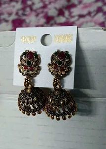 Gold Jhumka Earrings Set 6🫶🫠