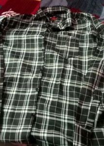 Black White Checked Long Sleeve Ctton Blend Shirt