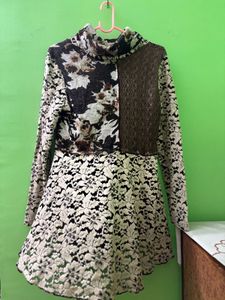 Unique Floral &amp; Brown Dress/Top