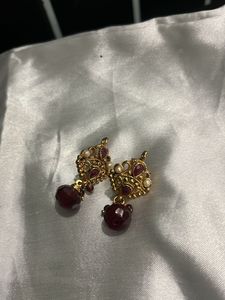 Elegant Ruby Drop Earrings