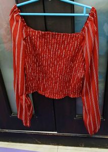 Striped Button-Down Top XL Size