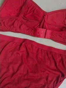Red Lace Bra &amp; Panty Set