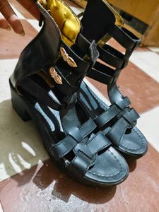 Black Gladiator Sandals