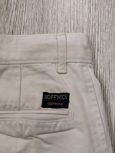 Sc8831 Hoffmen White Cotton Pant Waist 28