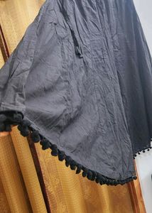 Black Full Flair Plazo