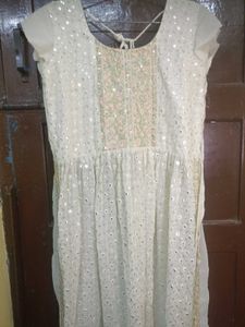 Elegant White Embroidered Dress