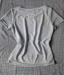 Pretty Sky Blue Sheer Top
