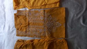 Yellow Lakhnowi 3pc Suit