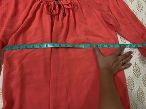 Peach Sheer Top