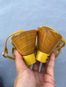 FENDI Yellow Wooden wedges
