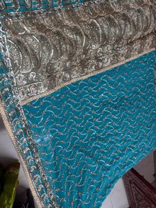 Embroidered saree with blouse
