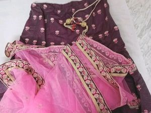 WINE 3PIECE LEHENGA