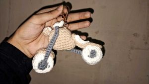 Crochet Motorcycle Keychain