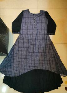 Stylish Grey &amp; Black Kurta