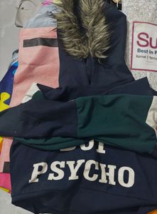 Crop Cute But Psycho Hoodie