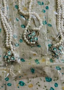 Pearl &amp; Crystal Pendant Necklaces