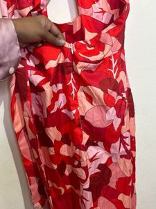 Floral Halter Midi Dress