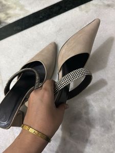 Elegant Rhinestone Mules
