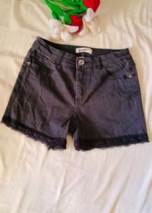 Stylish Fancy Denim Shorts For Girls