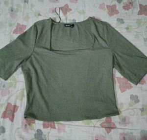 Sage Green Ribbed Top