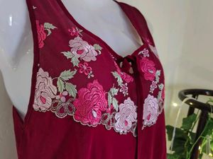 Elegant Floral Mesh Top