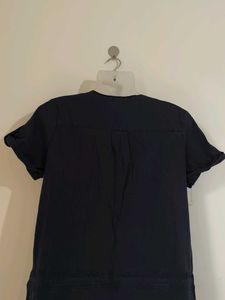 Black Utility Pocket Dress