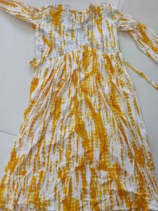 Beautiful Yellow White Kurta