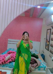 Pure Chiffon Green Heavy Saree
