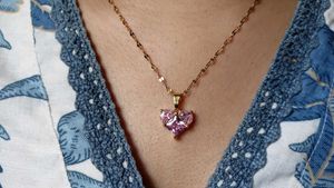 Anti-Tarnish Stainless steel  Pink Love Chain💓