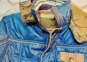 Blue 🧥Jacket With Fur