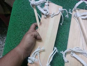Handmade Wooden &amp; Macrame Swing