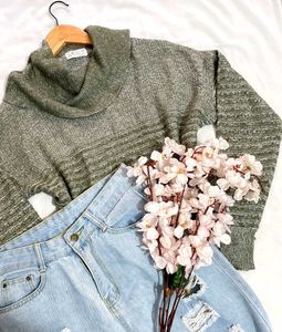 Cozy Knit Turtleneck Sweater C