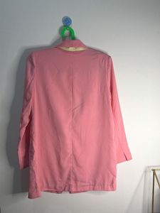 Pink Casual Blazer