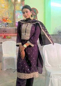 Elegant Purple Kurta Set