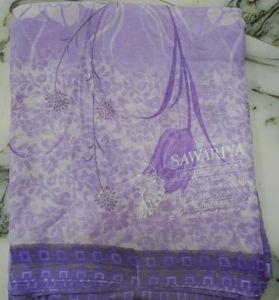 Light Purple Floral Print Saree
