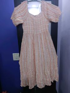 White Print Midi Dress